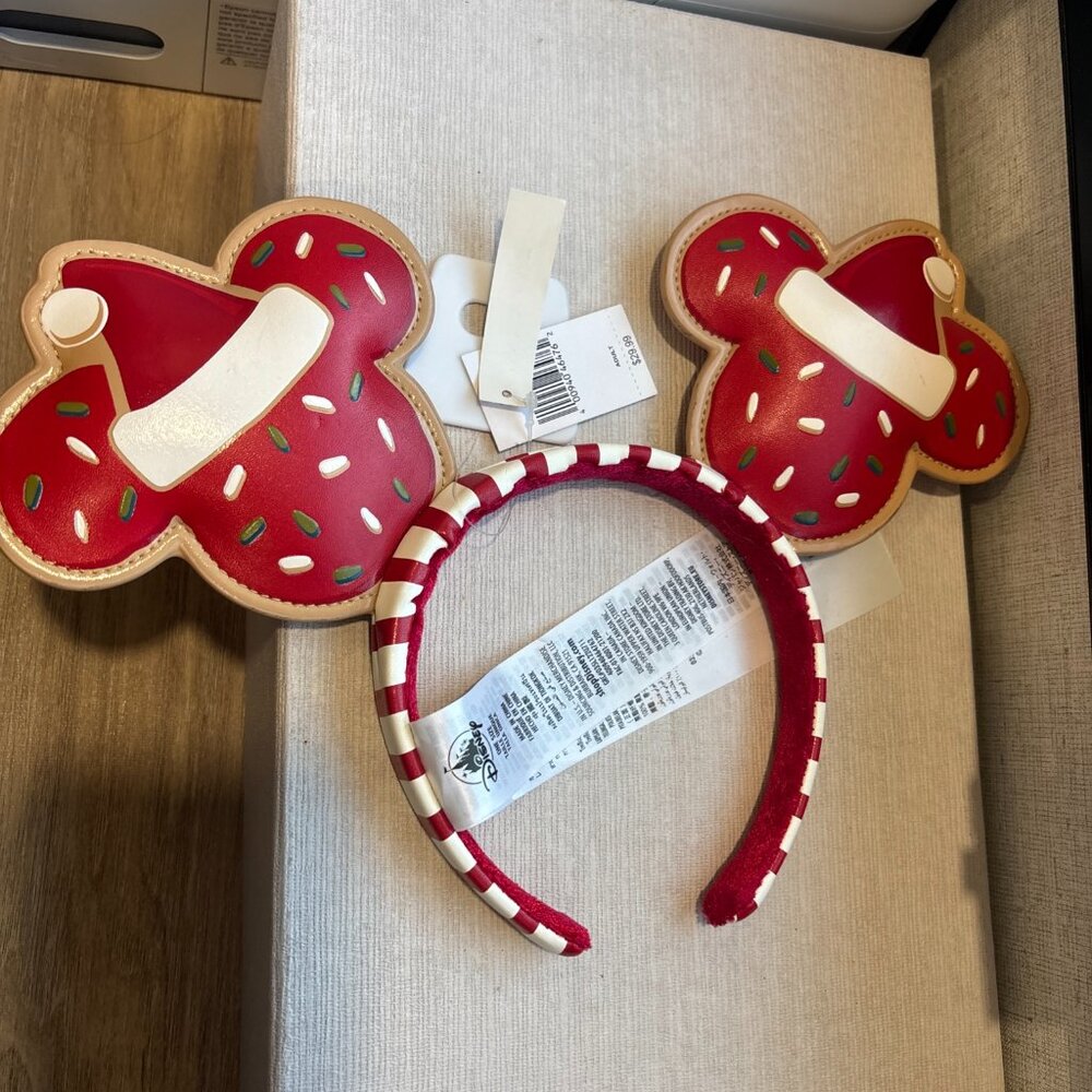 NWT Disney Parks Christmas Cookie Mickey Ears